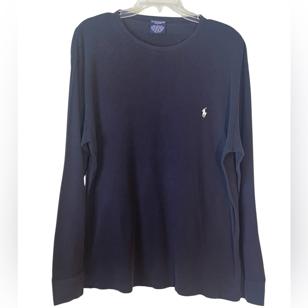 Polo Ralph Lauren waffle knit thermal sleepwear top. Size large GUC